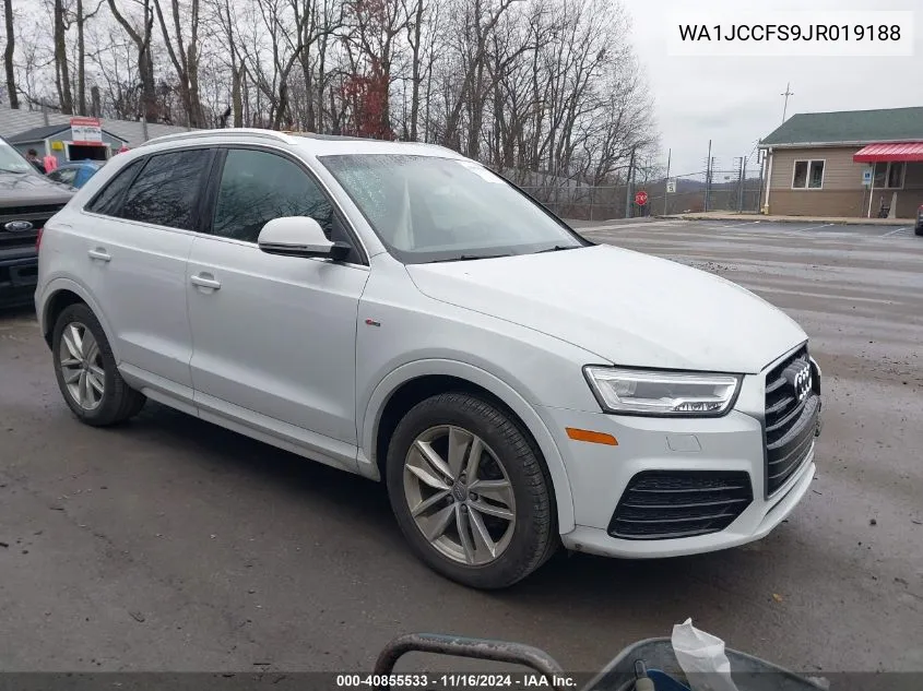 2018 Audi Q3 2.0T Premium/2.0T Sport Premium VIN: WA1JCCFS9JR019188 Lot: 40855533