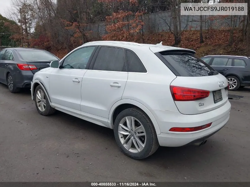 2018 Audi Q3 2.0T Premium/2.0T Sport Premium VIN: WA1JCCFS9JR019188 Lot: 40855533