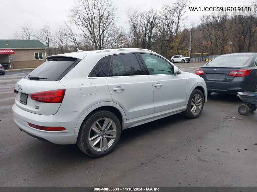 2018 Audi Q3 2.0T Premium/2.0T Sport Premium VIN: WA1JCCFS9JR019188 Lot: 40855533