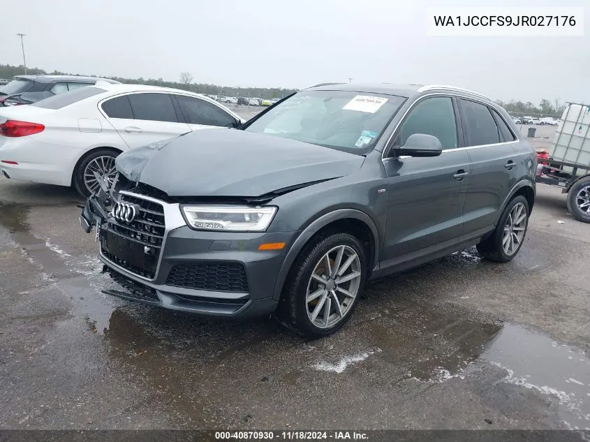 2018 Audi Q3 2.0T Premium/2.0T Sport Premium VIN: WA1JCCFS9JR027176 Lot: 40870930