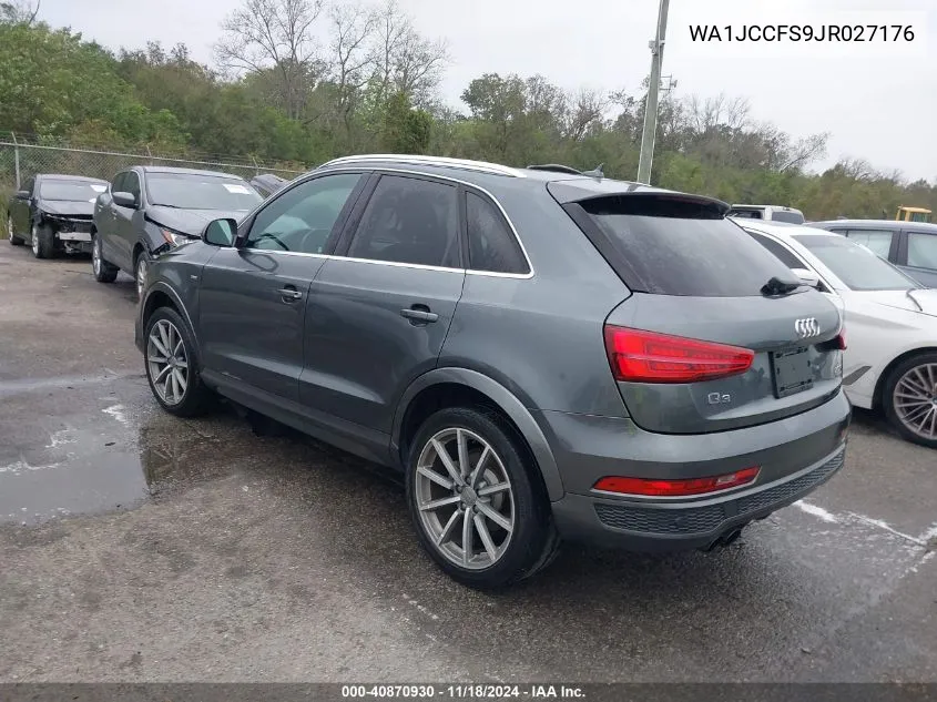 2018 Audi Q3 2.0T Premium/2.0T Sport Premium VIN: WA1JCCFS9JR027176 Lot: 40870930