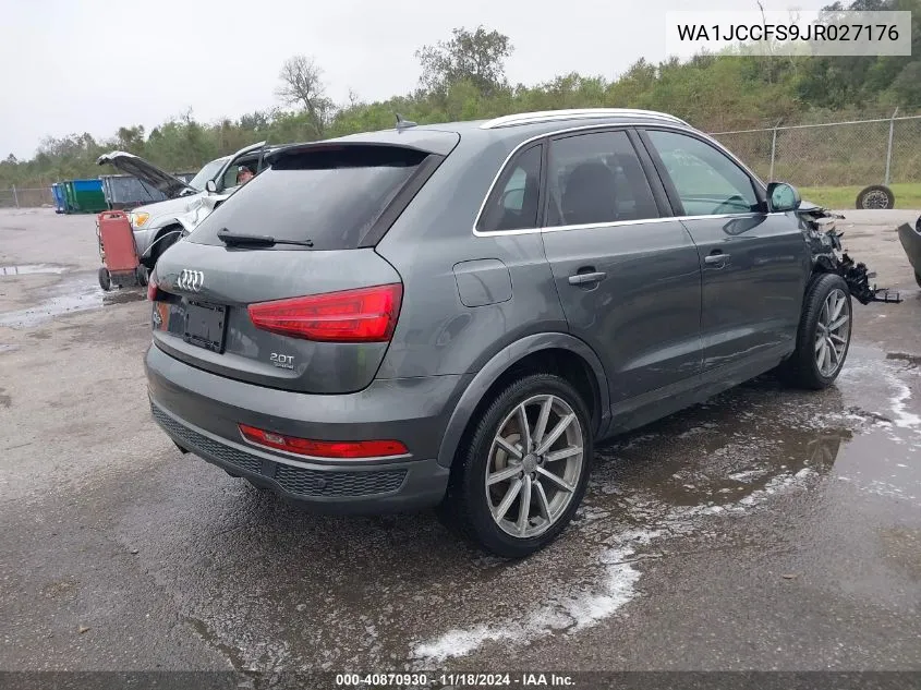 2018 Audi Q3 2.0T Premium/2.0T Sport Premium VIN: WA1JCCFS9JR027176 Lot: 40870930