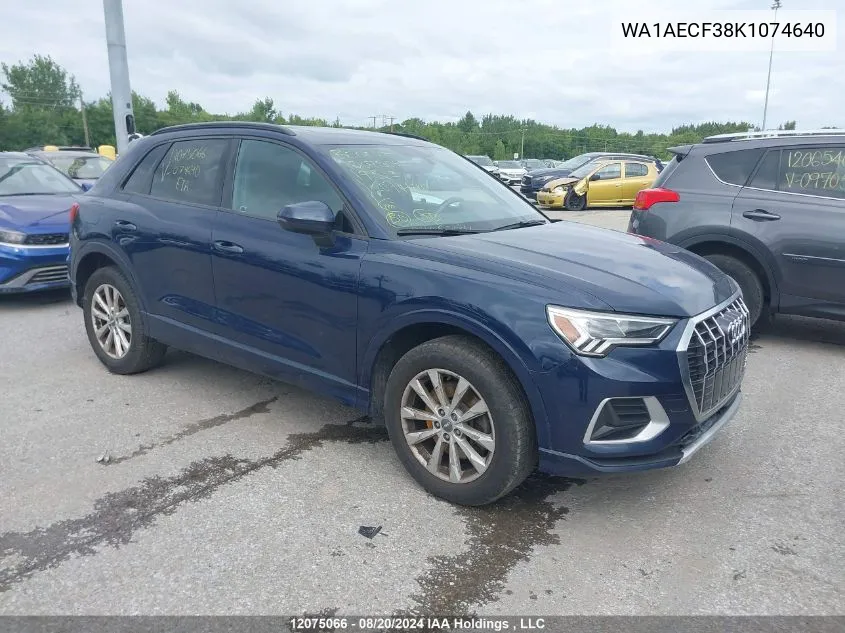 WA1AECF38K1074640 2019 Audi Q3