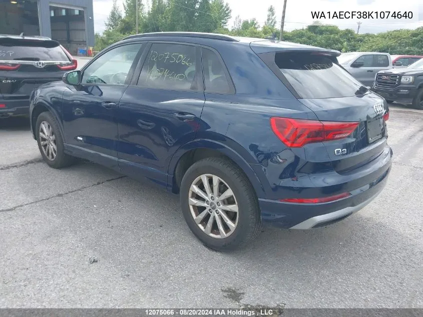 WA1AECF38K1074640 2019 Audi Q3