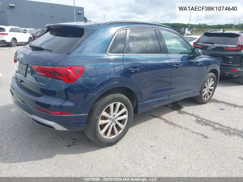 WA1AECF38K1074640 2019 Audi Q3