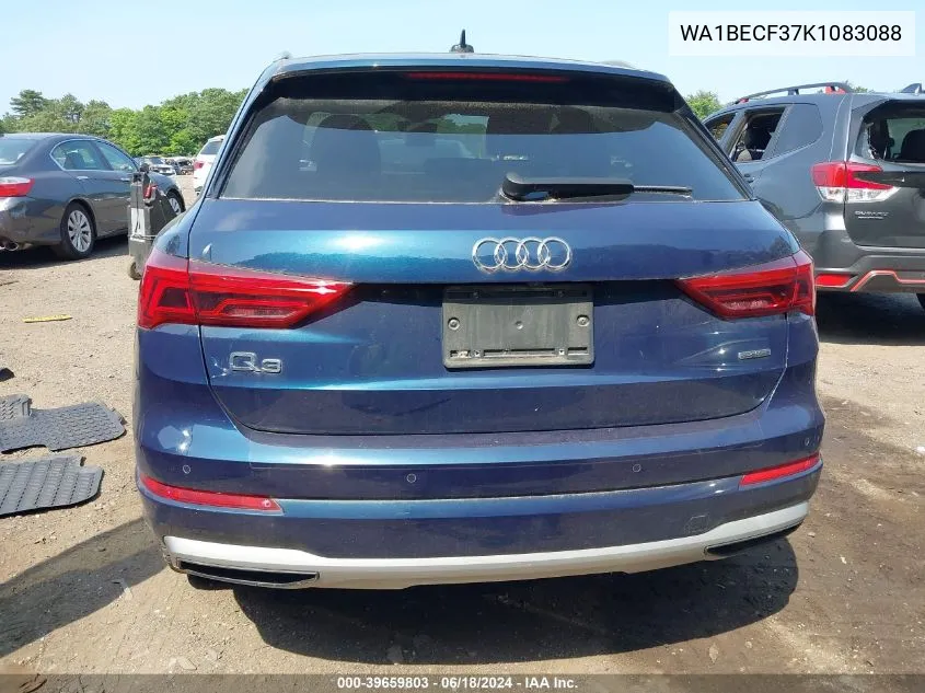 2019 Audi Q3 2.0T Premium VIN: WA1BECF37K1083088 Lot: 39659803