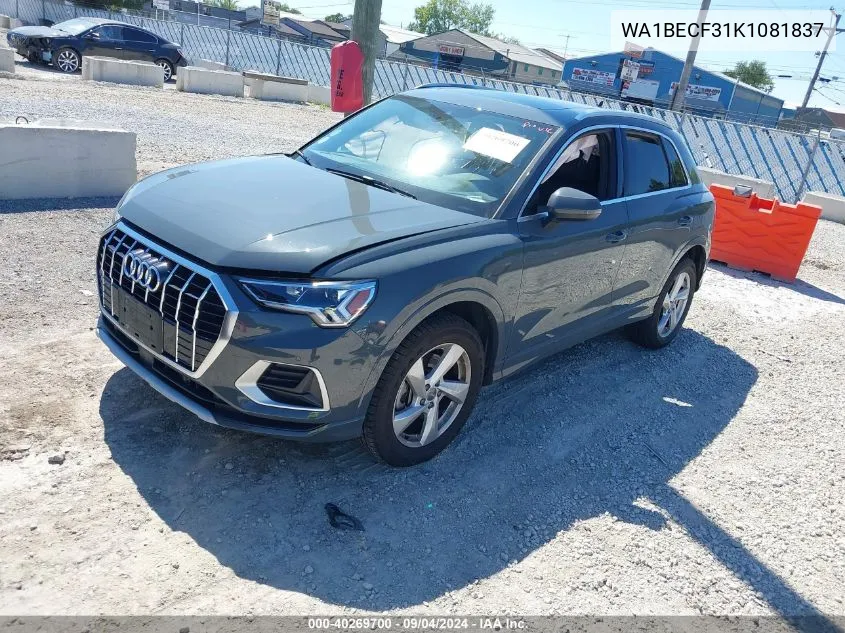 WA1BECF31K1081837 2019 Audi Q3 2.0T Premium