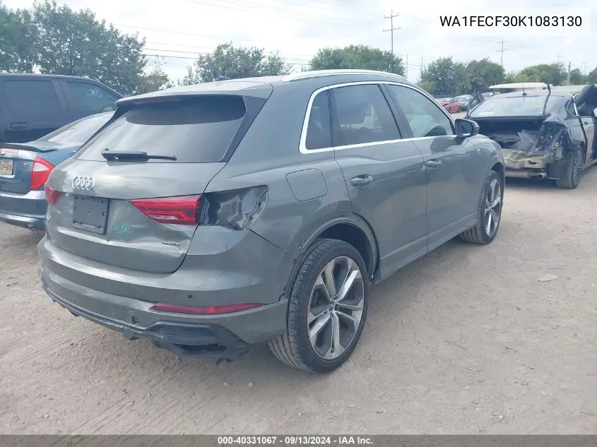 WA1FECF30K1083130 2019 Audi Q3 Prestige S-Line