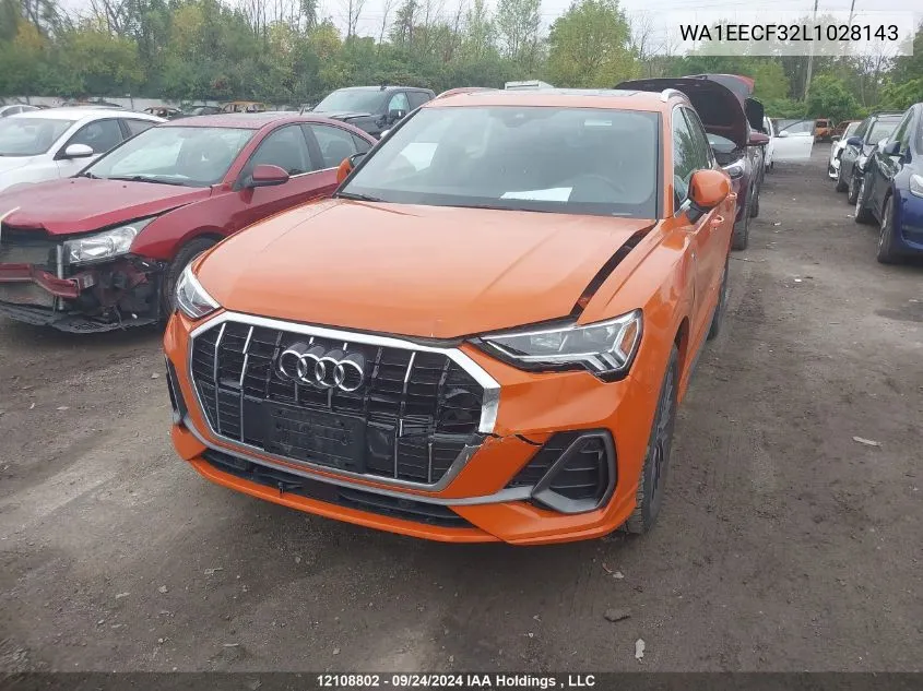 WA1EECF32L1028143 2020 Audi Q3