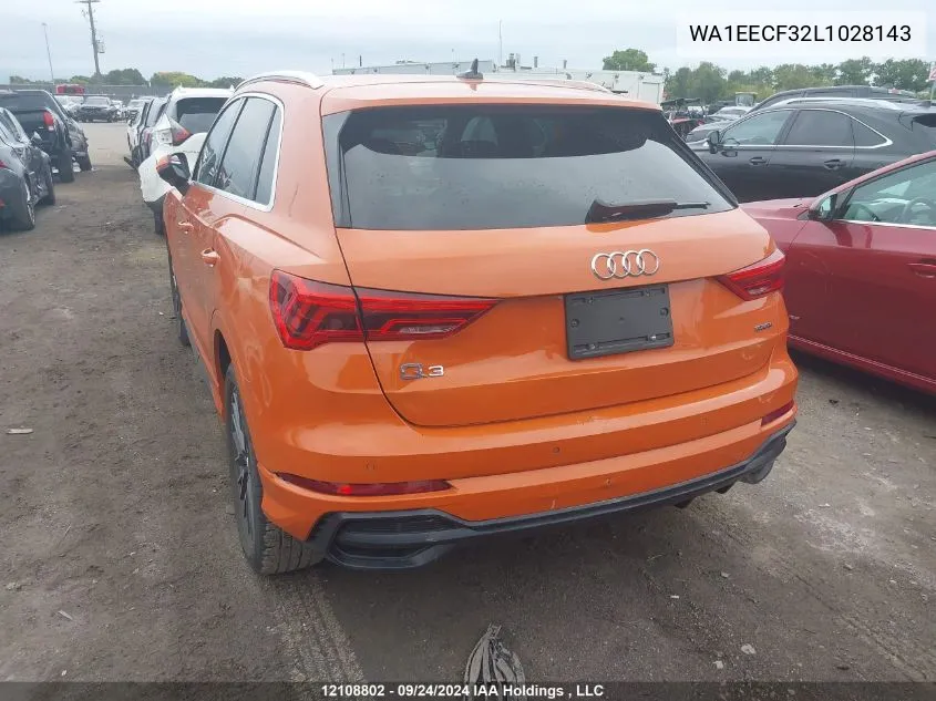 WA1EECF32L1028143 2020 Audi Q3