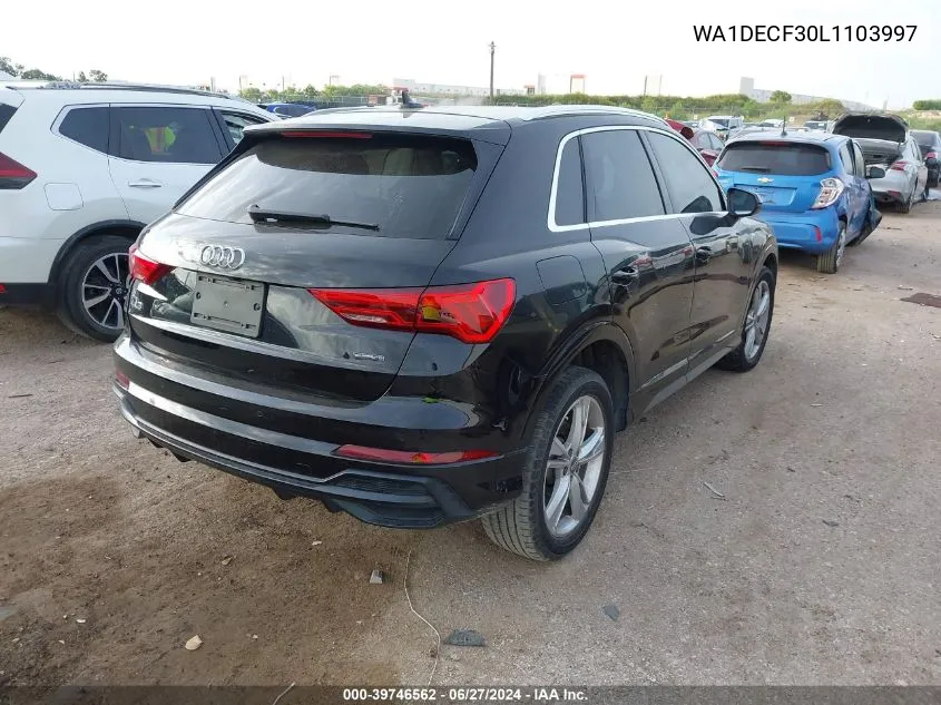 WA1DECF30L1103997 2020 Audi Q3 Premium 45 Tfsi S Line Quattro Tiptronic