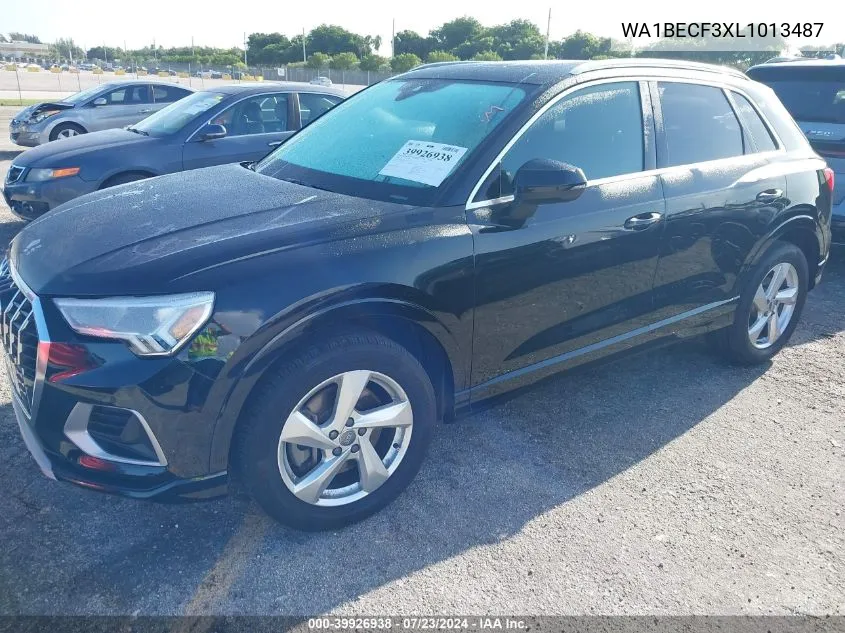 2020 Audi Q3 Premium Plus 45 Tfsi Quattro Tiptronic VIN: WA1BECF3XL1013487 Lot: 39926938