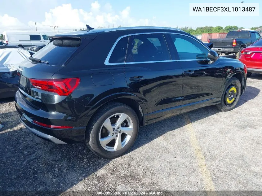 2020 Audi Q3 Premium Plus 45 Tfsi Quattro Tiptronic VIN: WA1BECF3XL1013487 Lot: 39926938