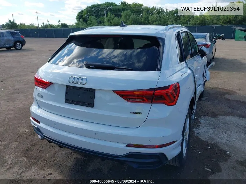 2020 Audi Q3 Premium Plus 45 Tfsi S Line Quattro Tiptronic VIN: WA1EECF39L1029354 Lot: 40055645