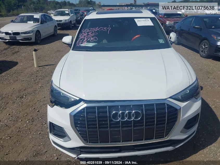 WA1AECF32L1075638 2020 Audi Q3 Premium 45 Tfsi Quattro Tiptronic