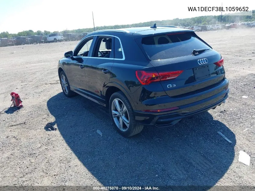 WA1DECF38L1059652 2020 Audi Q3 Premium 45 Tfsi S Line Quattro Tiptronic