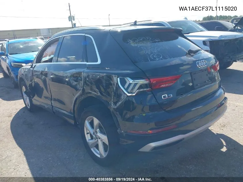 WA1AECF37L1115020 2020 Audi Q3 Premium 45 Tfsi Quattro Tiptronic