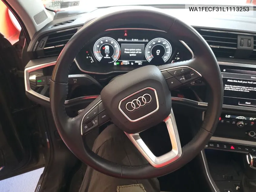 2020 Audi Q3 Prestige 45 Tfsi S Line Quattro Tiptronic VIN: WA1FECF31L1113253 Lot: 40443295