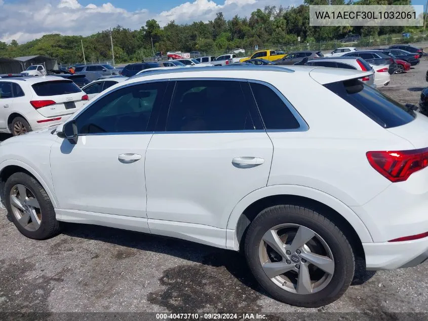 WA1AECF30L1032061 2020 Audi Q3 Premium