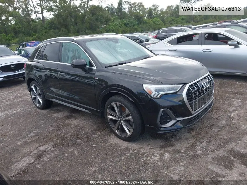 2020 Audi Q3 Premium Plus S-Line VIN: WA1EECF3XL1076313 Lot: 40476962