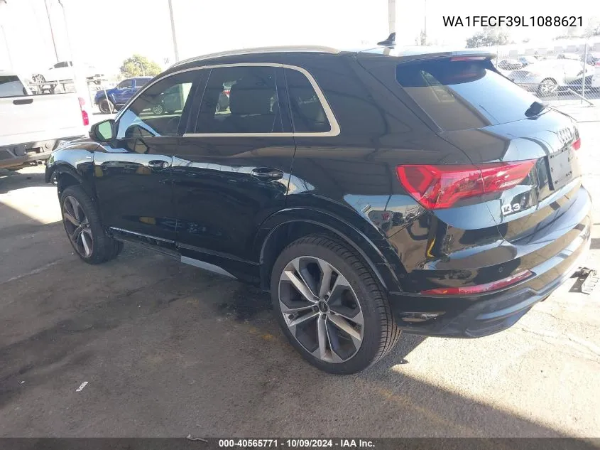 2020 Audi Q3 Prestige 45 Tfsi S Line Quattro Tiptronic VIN: WA1FECF39L1088621 Lot: 40565771