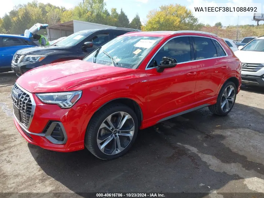 WA1EECF38L1088492 2020 Audi Q3 Premium Plus 45 Tfsi S Line Quattro Tiptronic