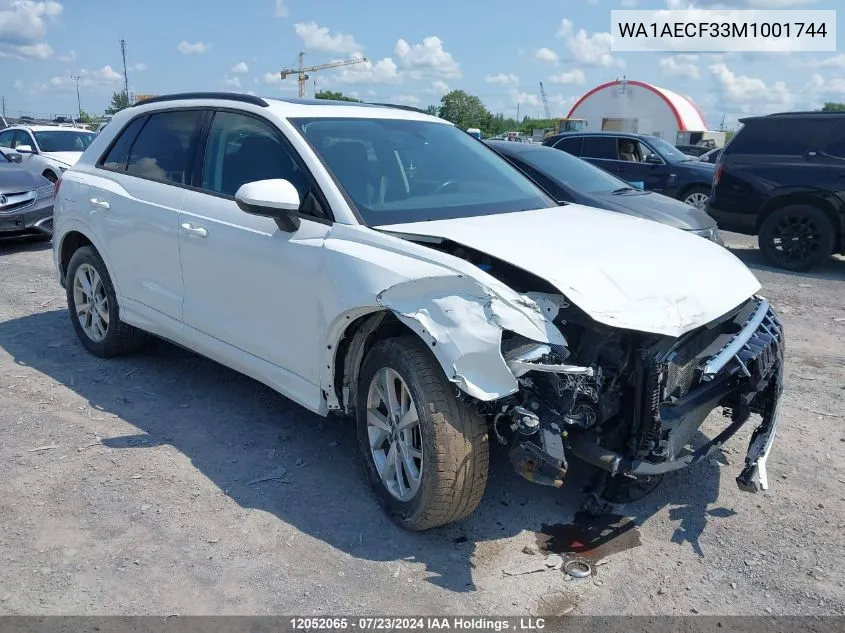 WA1AECF33M1001744 2021 Audi Q3 Komfort 45