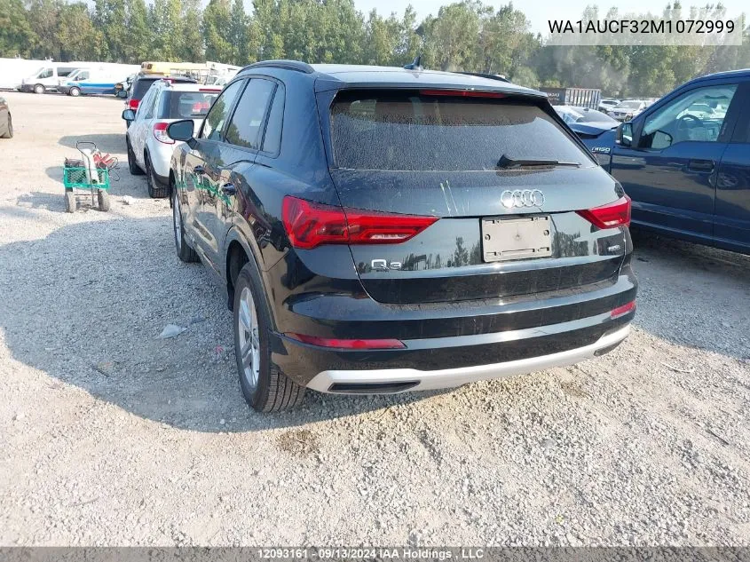 WA1AUCF32M1072999 2021 Audi Q3