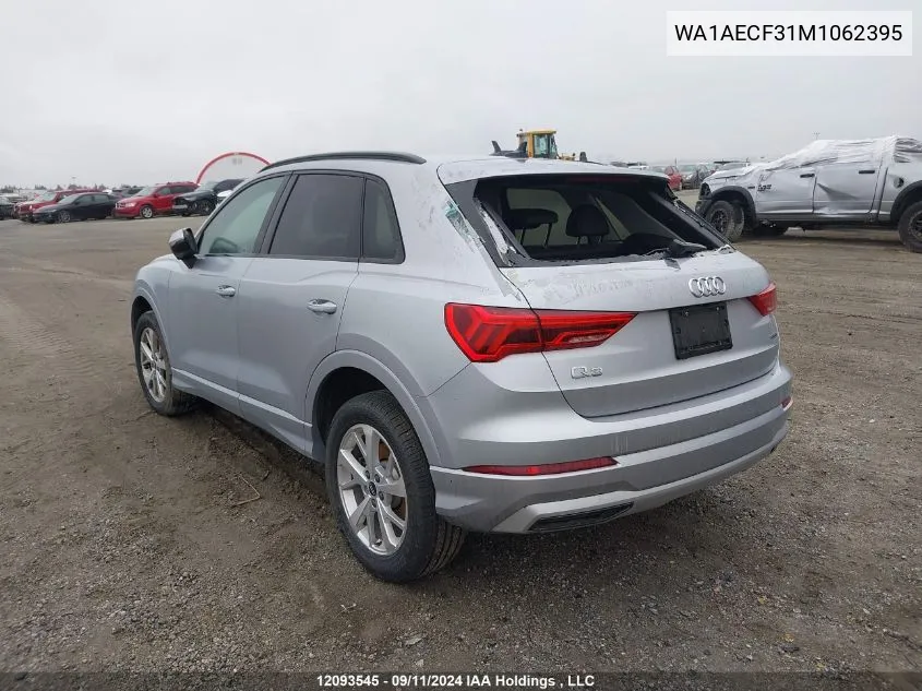 WA1AECF31M1062395 2021 Audi Q3 Komfort 45