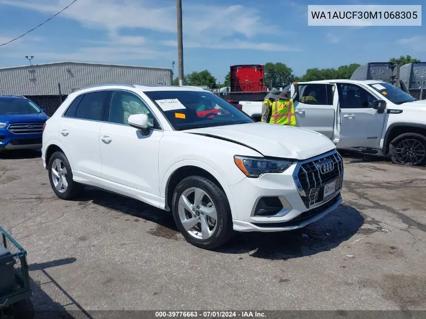 2021 Audi Q3 Premium 40 Tfsi Quattro Tiptronic VIN: WA1AUCF30M1068305 Lot: 39776663