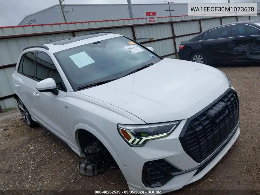 WA1EECF30M1073678 2021 Audi Q3 Premium Plus S Line 45