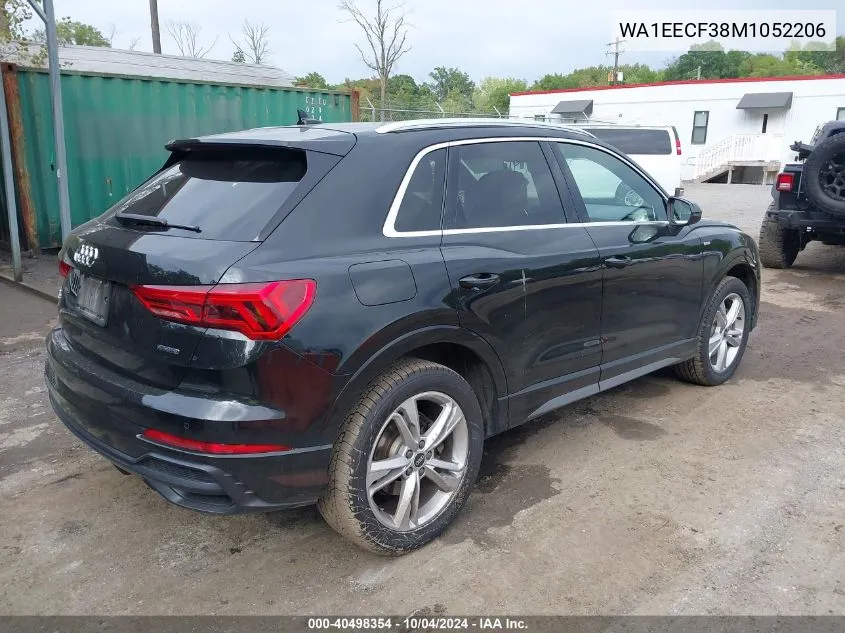 2021 Audi Q3 Premium Plus 45 Tfsi S Line Quattro Tiptronic VIN: WA1EECF38M1052206 Lot: 40498354