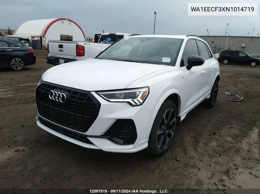 WA1EECF3XN1014719 2022 Audi Q3