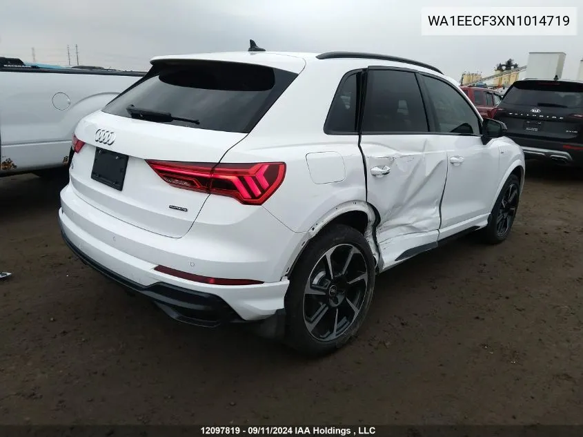 WA1EECF3XN1014719 2022 Audi Q3