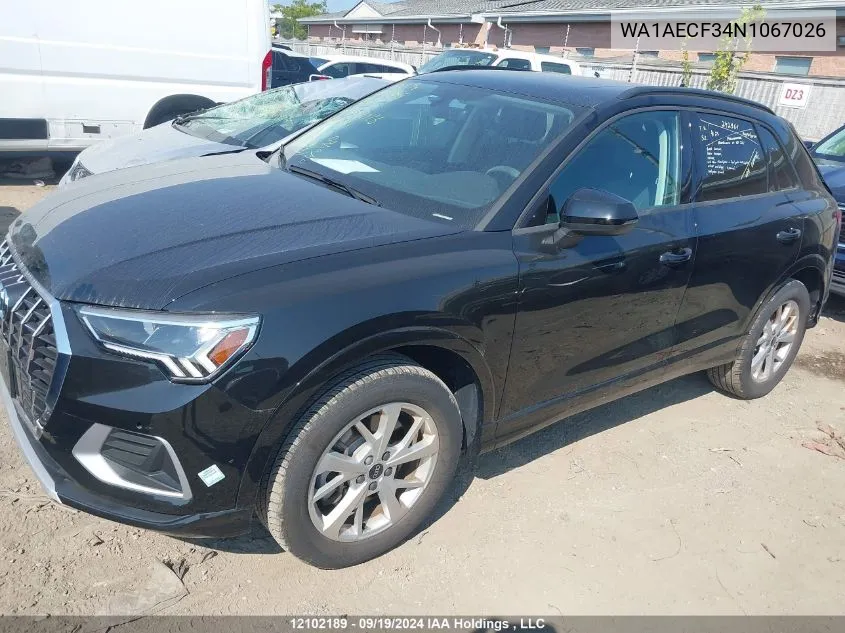 WA1AECF34N1067026 2022 Audi Q3