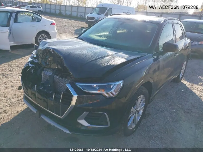 2022 Audi Q3 VIN: WA1AECF36N1079288 Lot: 12129666