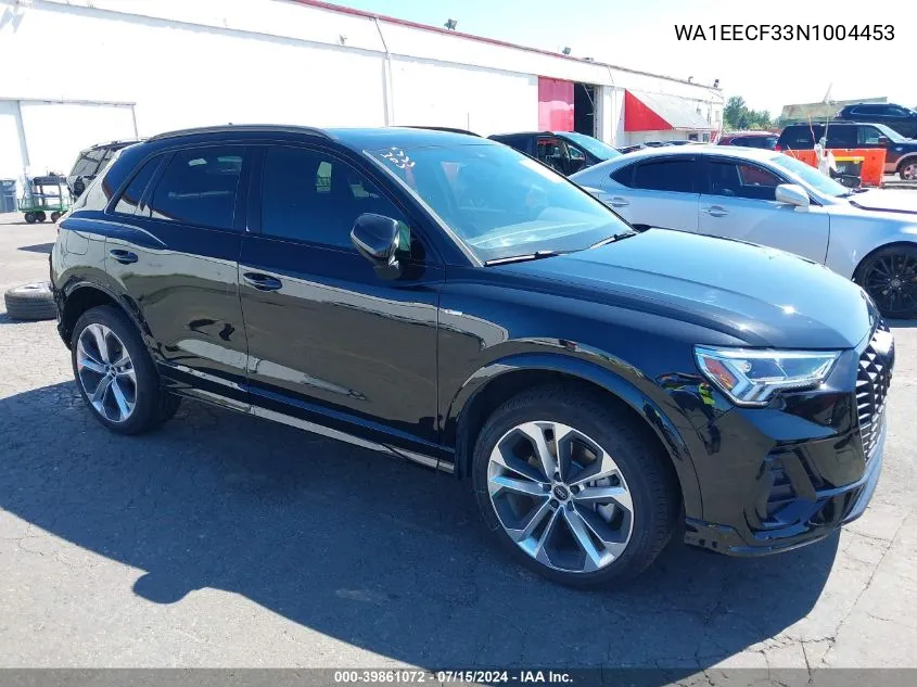 WA1EECF33N1004453 2022 Audi Q3 Premium Plus 45 Tfsi S Line Quattro Tiptronic