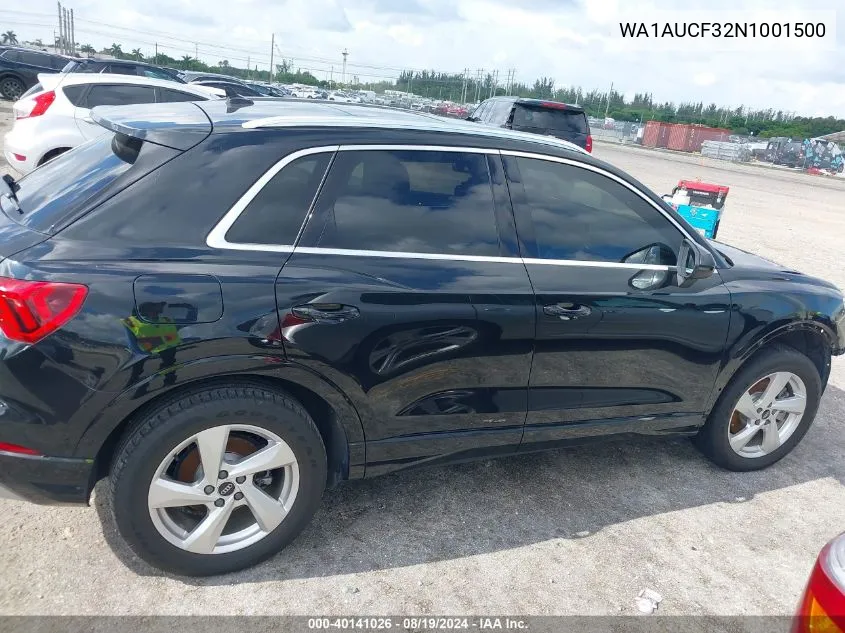 WA1AUCF32N1001500 2022 Audi Q3 Premium 40 Tfsi Quattro Tiptronic