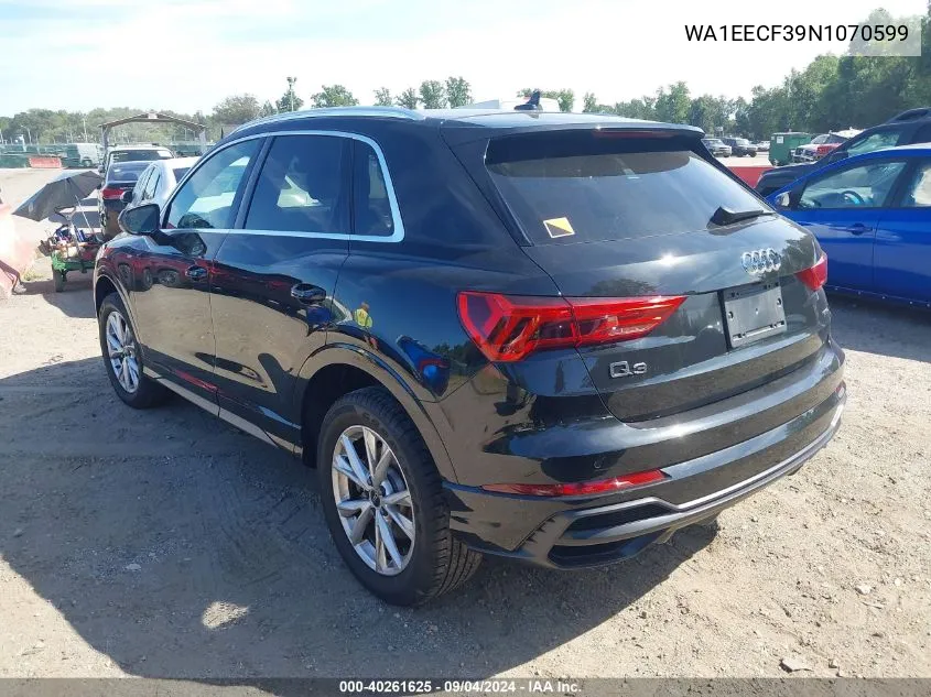 WA1EECF39N1070599 2022 Audi Q3 Premium Plus 45 Tfsi S Line Quattro Tiptronic