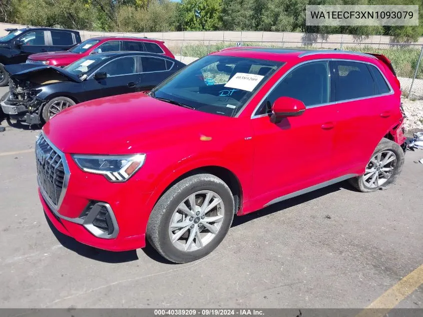 WA1EECF3XN1093079 2022 Audi Q3 Premium Plus 45 Tfsi S Line Quattro Tiptronic