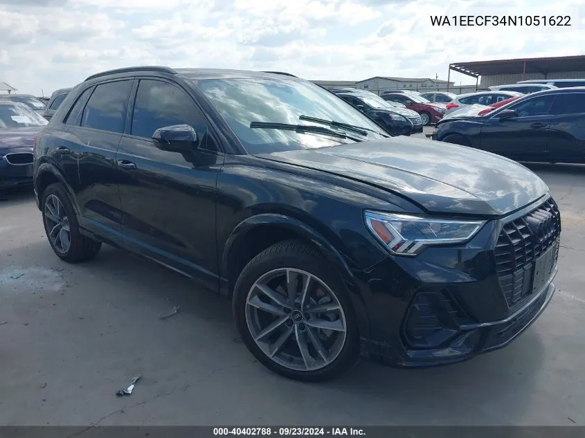 2022 Audi Q3 Premium Plus S Line 45 VIN: WA1EECF34N1051622 Lot: 40402788