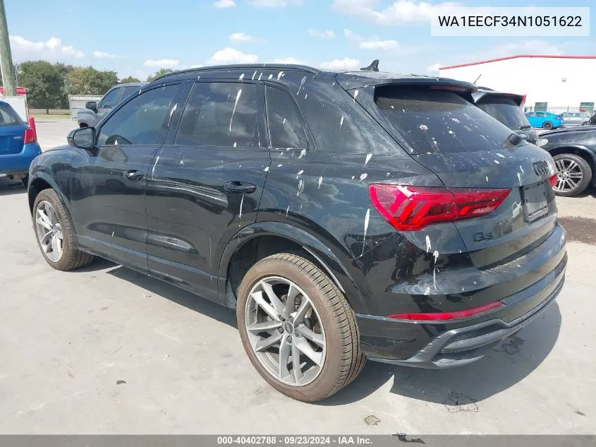 2022 Audi Q3 Premium Plus S Line 45 VIN: WA1EECF34N1051622 Lot: 40402788