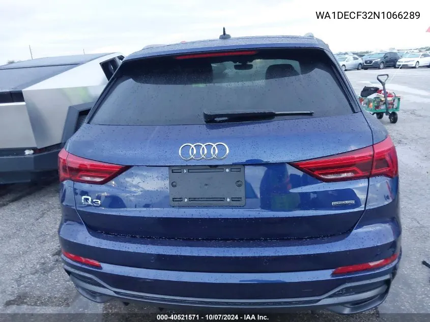 2022 Audi Q3 Premium S Line 45 VIN: WA1DECF32N1066289 Lot: 40521571