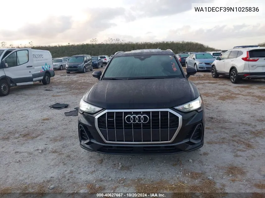 2022 Audi Q3 Premium S Line 45 VIN: WA1DECF39N1025836 Lot: 40627667