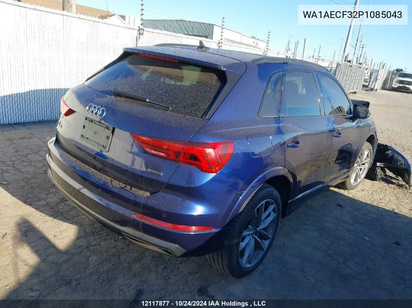 2023 Audi Q3 Komfort 45 VIN: WA1AECF32P1085043 Lot: 12117877