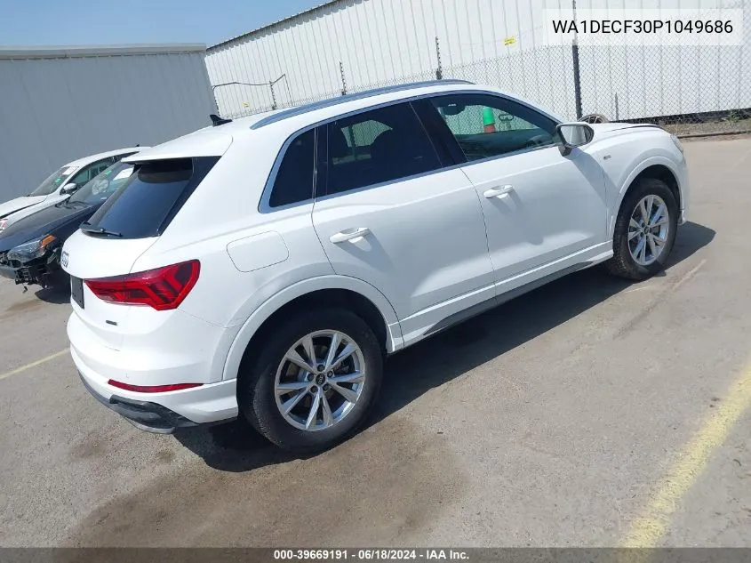 2023 Audi Q3 Premium 45 Tfsi S Line Quattro Tiptronic VIN: WA1DECF30P1049686 Lot: 39669191