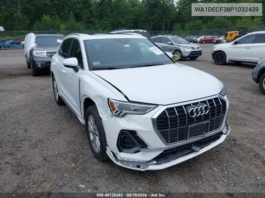 WA1DECF38P1032439 2023 Audi Q3 Premium 45 Tfsi S Line Quattro Tiptronic