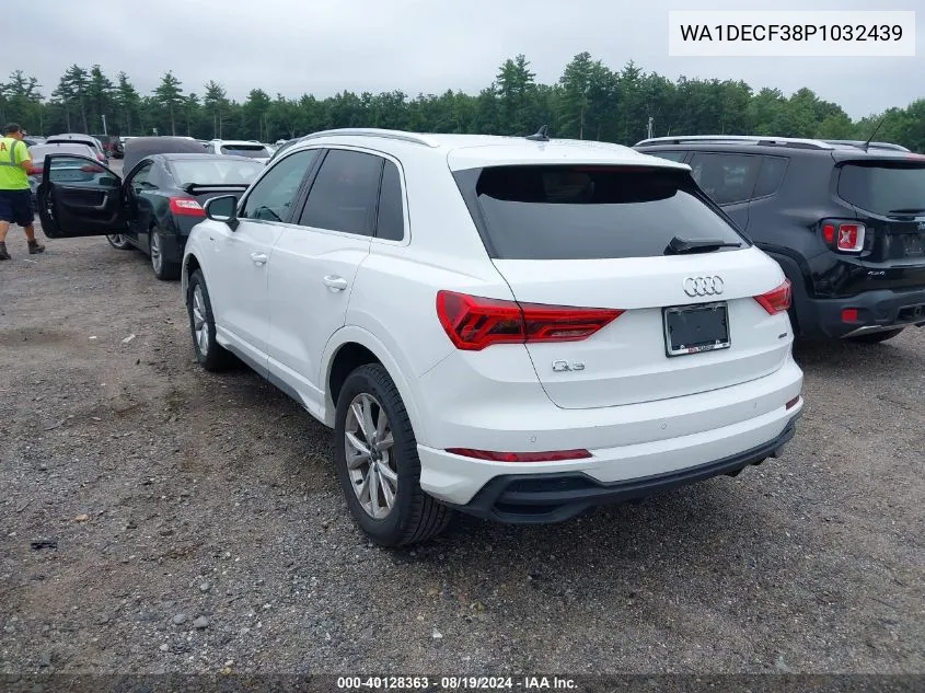 WA1DECF38P1032439 2023 Audi Q3 Premium 45 Tfsi S Line Quattro Tiptronic