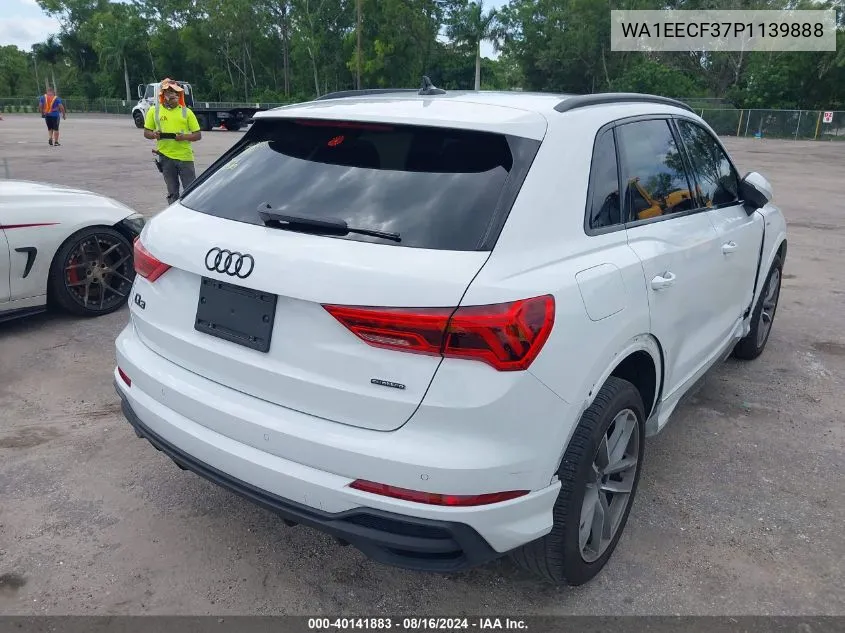 2023 Audi Q3 Premium Plus 45 Tfsi S Line Quattro Tiptronic VIN: WA1EECF37P1139888 Lot: 40141883