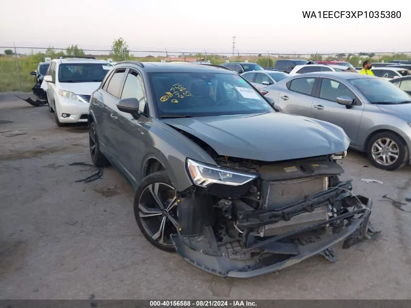 2023 Audi Q3 Premium Plus 45 Tfsi S Line Quattro Tiptronic VIN: WA1EECF3XP1035380 Lot: 40156588